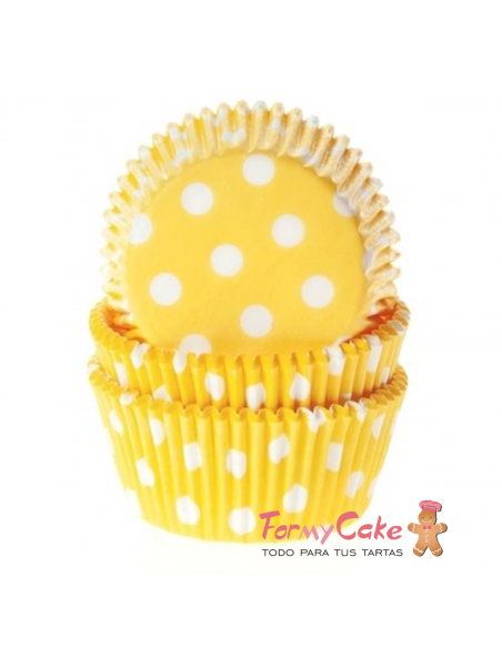 Cápsulas  Amarillas con Lunares 50ud  House of Marie