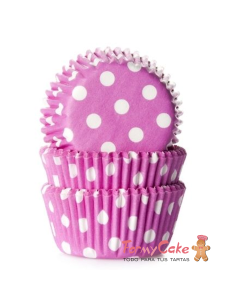 Minicápsulas Fucsia con Lunares 60ud House of Marie 