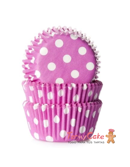 Minicápsulas Fucsia con Lunares 60ud House of Marie 