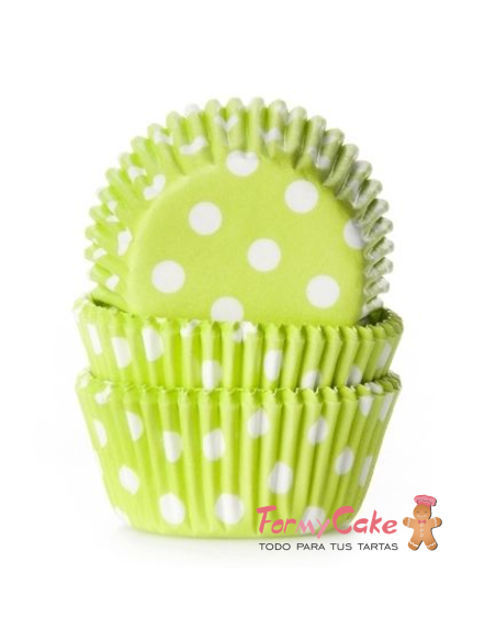 Minicápsulas Verde Lima con Lunares 60ud  House of Marie