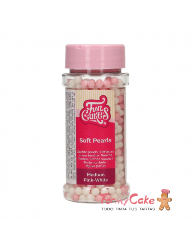 Perlas Blandas Rosa/Blanco 60gr Funcakes
