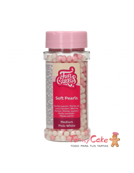 Perlas Blandas Rosa/Blanco 60gr Funcakes