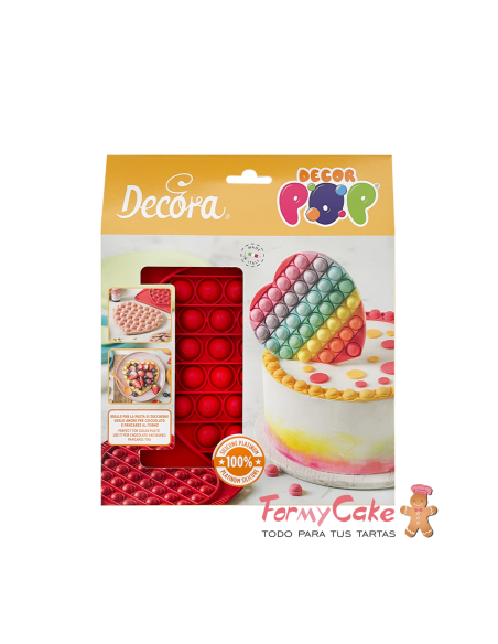 Molde de Silicona Corazón Decorpop Decora