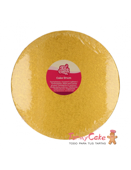 Base Redonda Gruesa para Tartas 30cm Dorada Funcakes