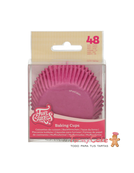 Cápsulas para Hornear Rosa 48ud. Funcakes