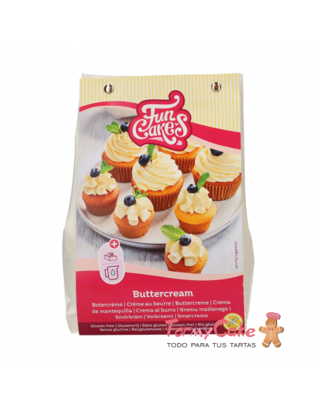 Preparado Crema De Mantequilla Sin Gluten Funcakes