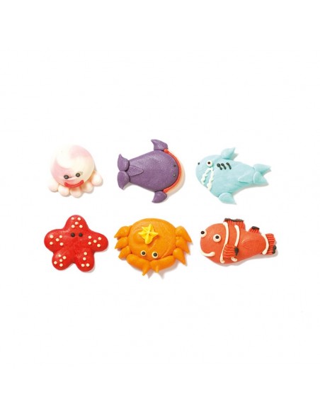 Animalitos marinos de Azúcar 6ud Decora