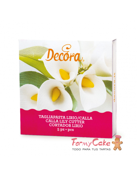 Cortante Flor Lirio/Cala 5ud Decora