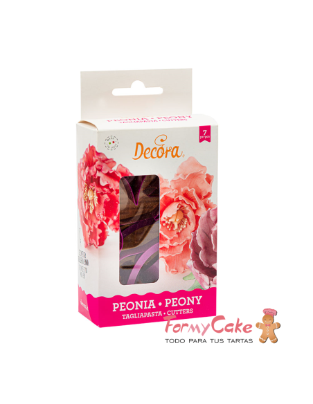 Cortante Flor Peonía 7ud Decora