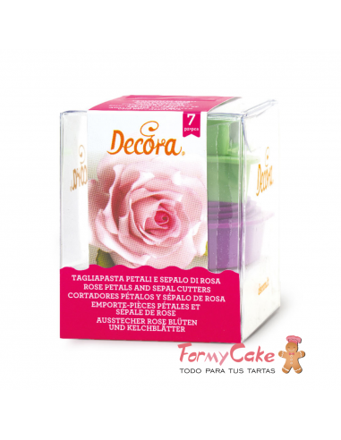 Cortante Flor Rosa 7ud Decora