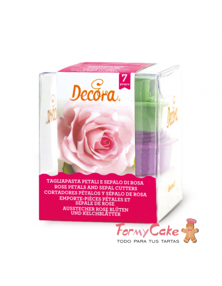 Cortante Flor Rosa 7ud Decora