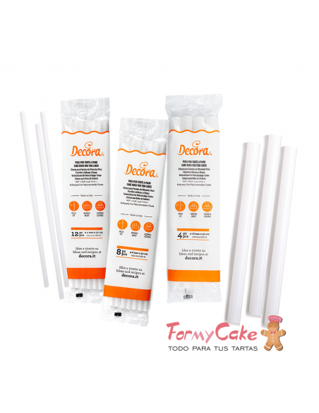 Pilares para Tartas 8ud Diam: 8mm decora