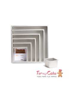 Molde Cuadrado Metal 30x30x10cm Decora