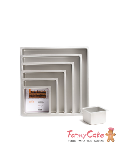 Molde Cuadrado Metal 30x30x10cm Decora