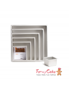 Molde Cuadrado Metal 25x25x10cm Decora