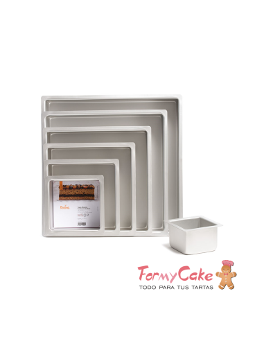 Molde Cuadrado Metal 20x20x10cm Decora