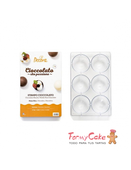 Molde 6 Semiesferas Decora