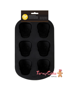 Molde de Calavera En Silicona 6 Cavidades Wilton