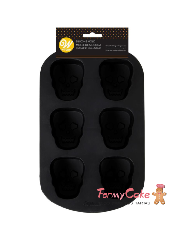 Molde de Calavera En Silicona 6 Cavidades Wilton