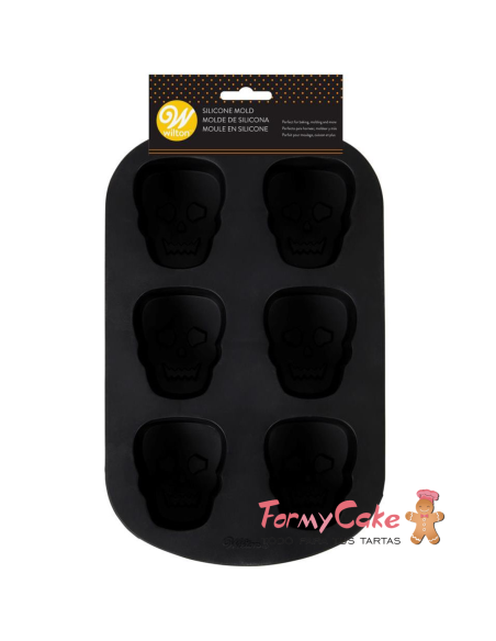 Molde de Calavera En Silicona 6 Cavidades Wilton