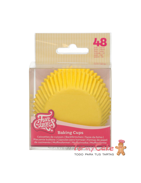 Cápsulas para Hornear Amarillo 48ud. Funcakes