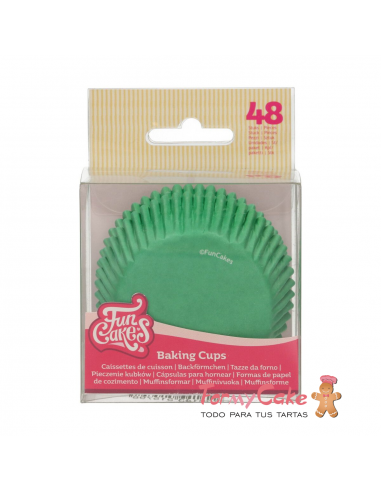 Cápsulas para Hornear Verde Hierba 48ud. Funcakes
