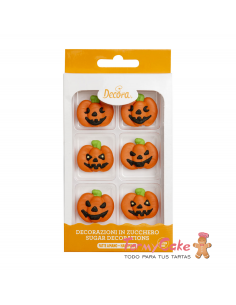 Decoración de Azúcar De calabaza 6ud Decora