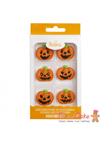 Decoración de Azúcar De calabaza 6ud Decora