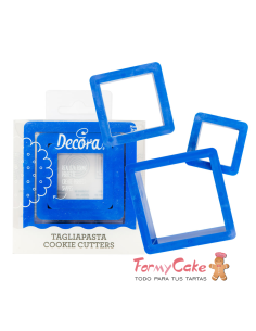 Set 3 Cortadores De Cuadrado Decora