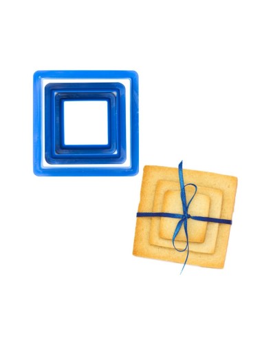 Set 3 Cortadores De Cuadrado Decora