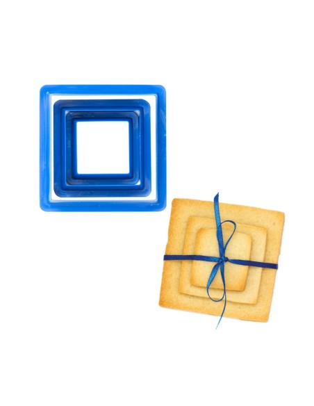 Set 3 Cortadores De Cuadrado Decora