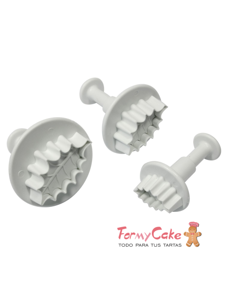 Cortantes Hojas de Acebo 3ud PME