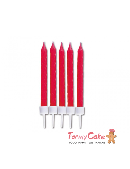 Velas para Tartas Rojas 10ud Stadter