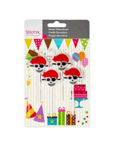 Velas para Tartas Piratas 4ud Städter