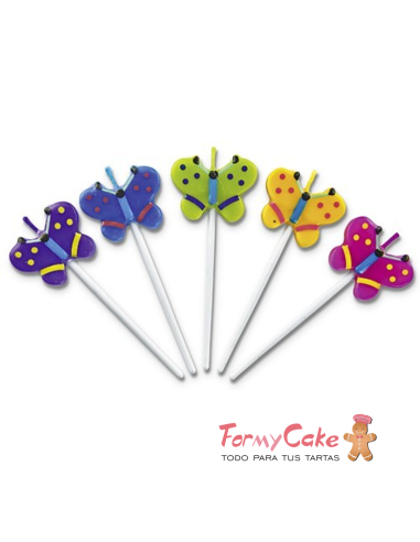 Velas para Tartas Mariposas 5ud Städter