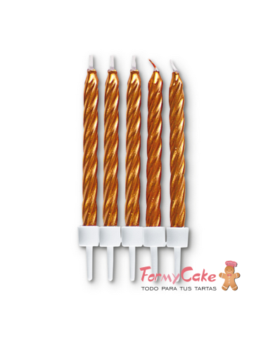 Velas para Tartas Doradas 10ud Städter