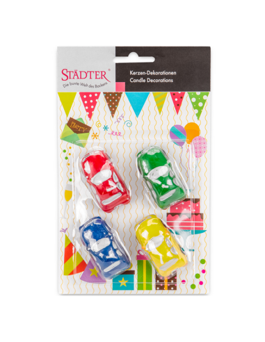 Velas para Tartas Coches 4ud Städter