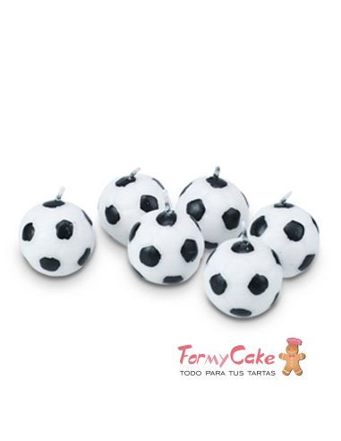 Velas para Tartas Balones Fútbol 6ud Städter