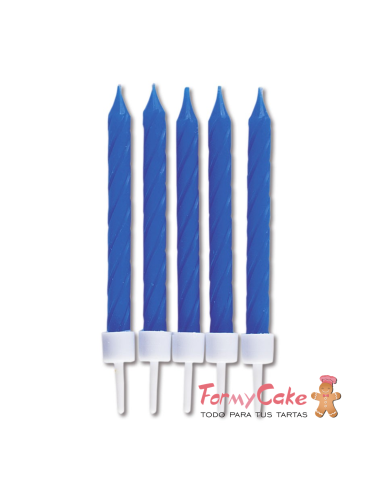 Velas para Tartas Azules 10ud Städter