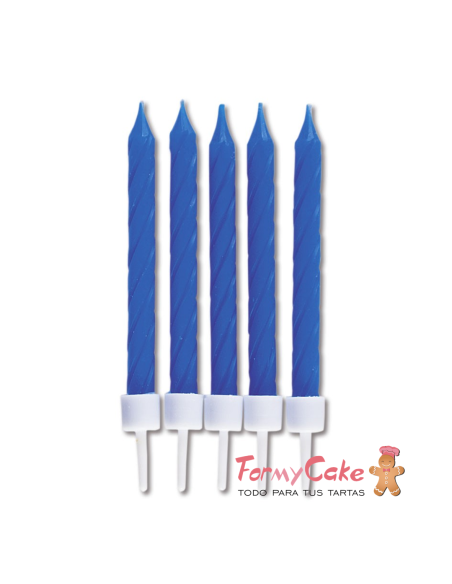 Velas para Tartas Azules 10ud Städter