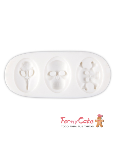 Molde Silicona Calaveras 3ud Stadter