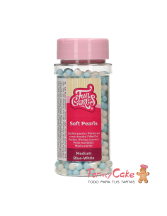 Perlas Blandas Azul/Blanco 60gr Funcakes