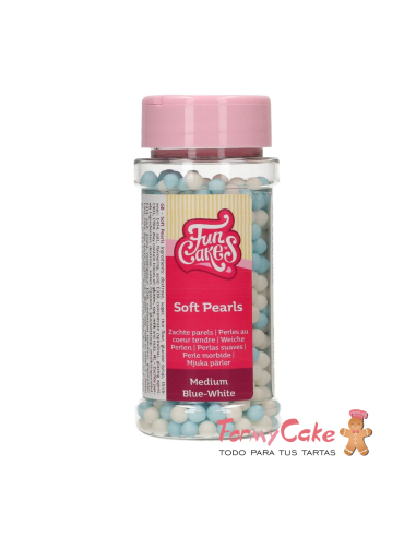 Perlas Blandas Azul/Blanco 60gr Funcakes