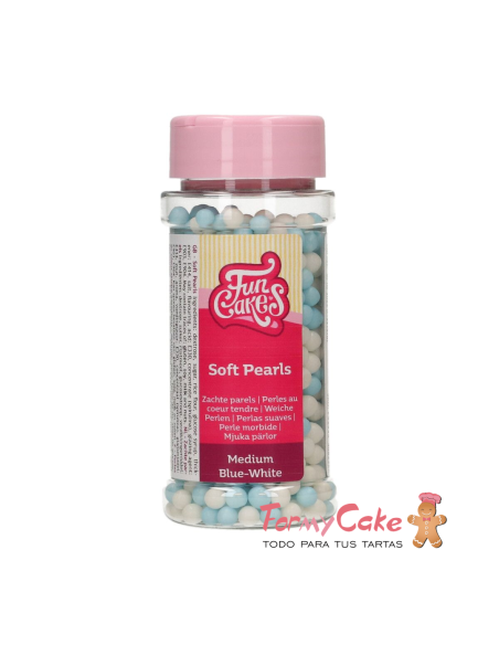 Perlas Blandas Azul/Blanco 60gr Funcakes