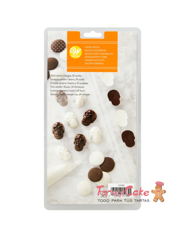 Molde Calaveras Halloween, 16ud. Wilton