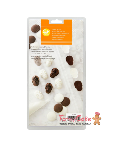Molde Calaveras Halloween, 16ud. Wilton