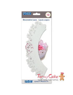 Wrappers 12ud Flores Blancas PME