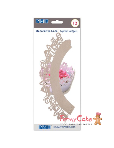 Wrappers 12ud Bebé Rosa PME