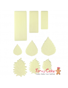 Texturizador Nervios Hojas Set2, 9Ud JEM