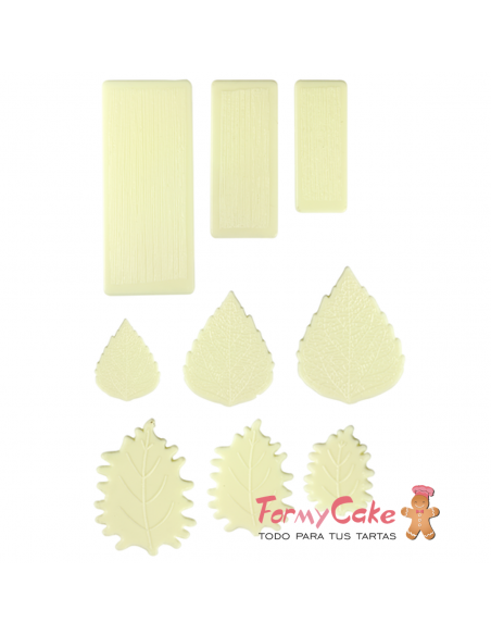 Texturizador Nervios Hojas Set2, 9Ud JEM